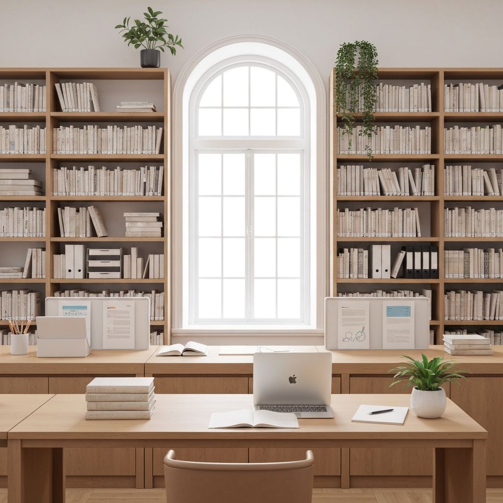 Organizovani radni prostor sa zdravstvenim informacijama, prikaz reda i jasnoće